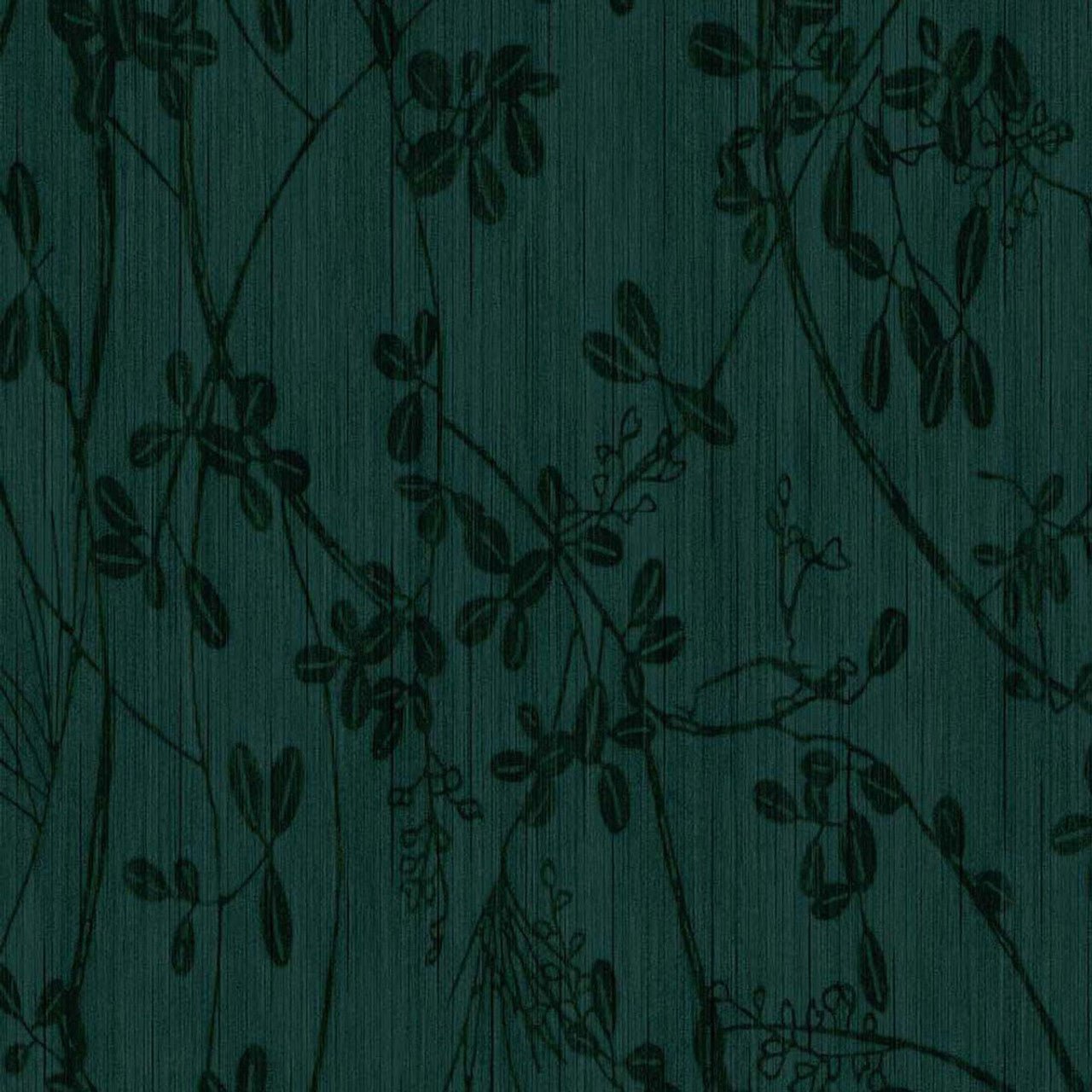 Botanical Trail Emerald Wallpaper - Dark Green - Eijffinger - 333405 - Premier Wallcovering