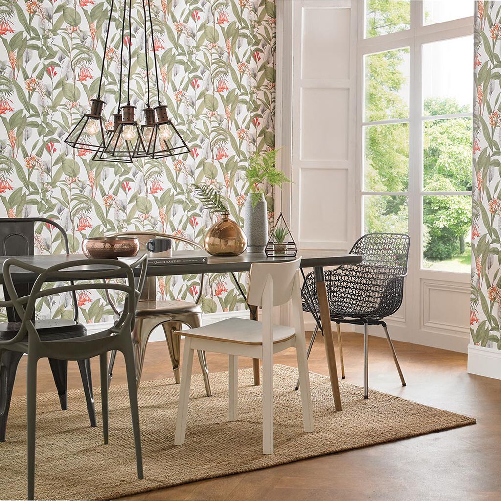 Botanical Wallpaper - Powder - Graham & Brown - 103797 - Premier Wallcovering
