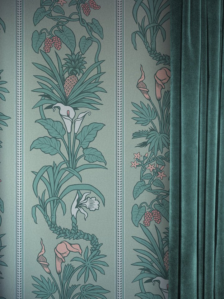 Botanize Heritage Wallpaper - Peppermint - Divine Savages - DVS049-BH-PEP-WR - Premier Wallcovering