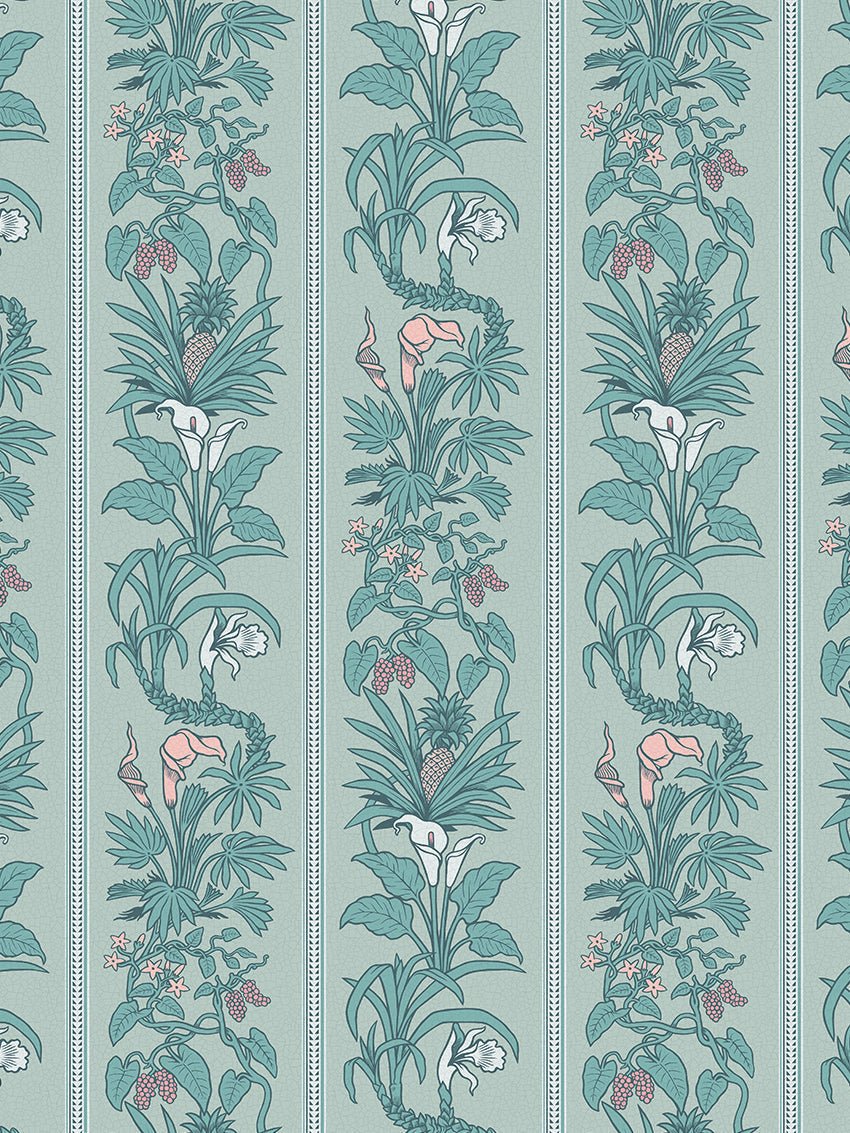 Botanize Heritage Wallpaper - Peppermint - Divine Savages - DVS049-BH-PEP-WR - Premier Wallcovering