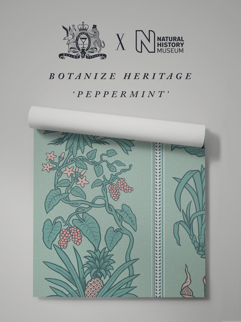 Botanize Heritage Wallpaper - Peppermint - Divine Savages - DVS049-BH-PEP-WR - Premier Wallcovering