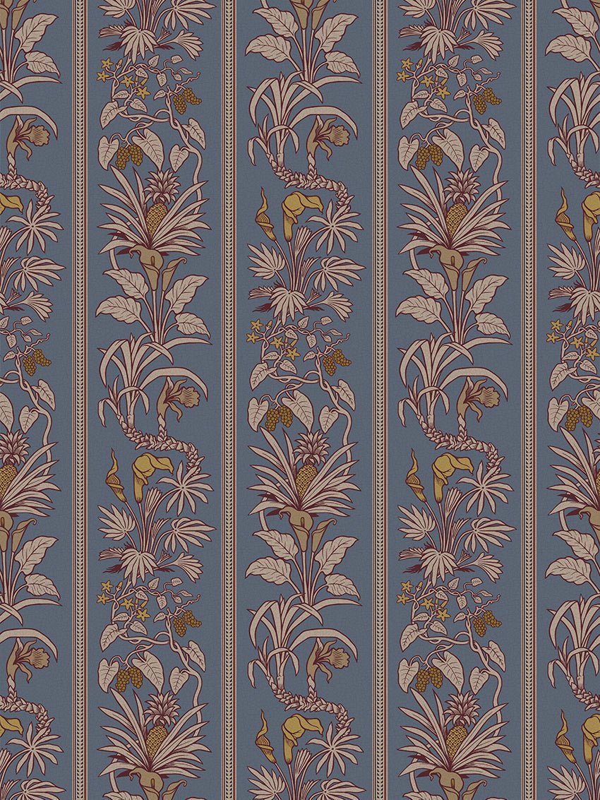 Botanize Heritage Wallpaper - Whale Blue - Divine Savages - DVS046-BH-WB-WR - Premier Wallcovering