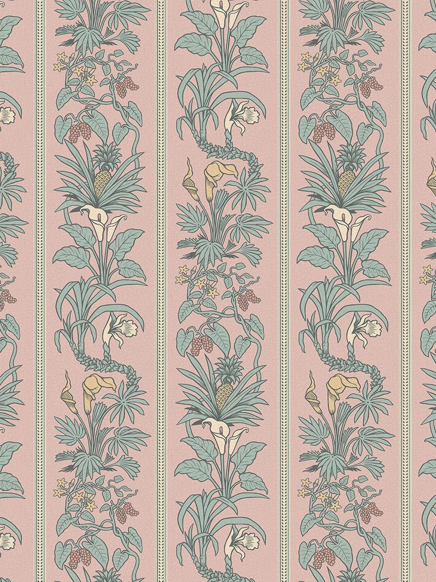 Botanize Heritage Wallpaper - Plaster Pink - Divine Savages - DVS048-BH-PINK-WR - Premier Wallcovering