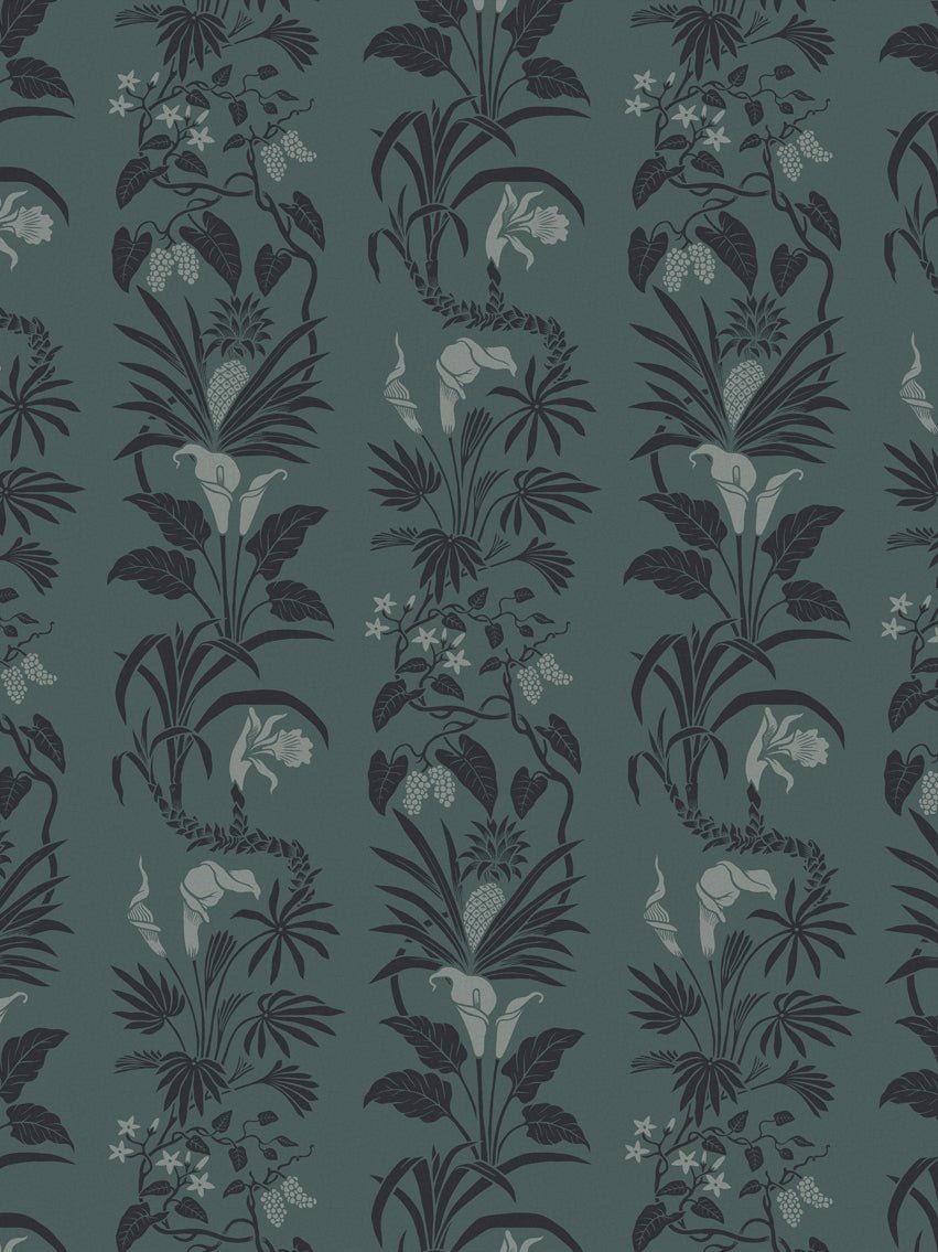 Botanize Wallpaper - Fern Green - Divine Savages - DVS043-BOT-FGR-WR - Premier Wallcovering