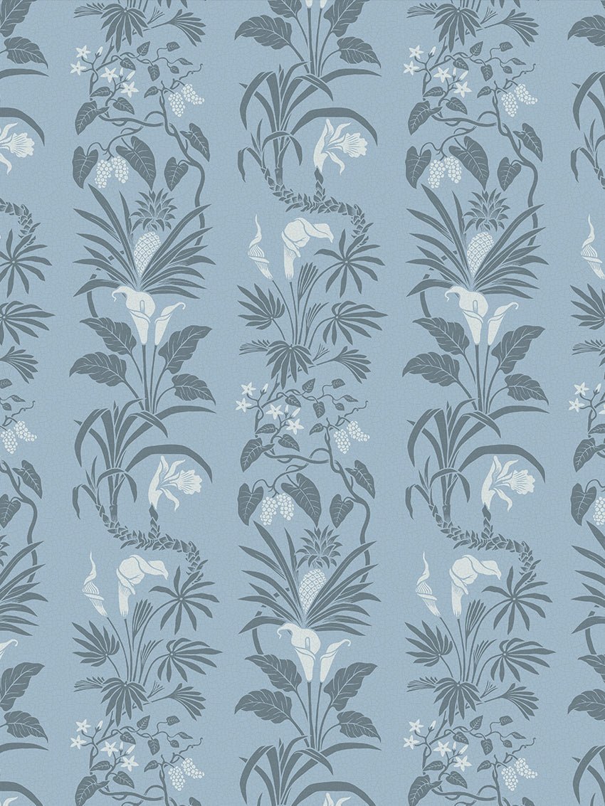 Botanize Wallpaper - Lily Blue - Divine Savages - DVS045-BOT-LBL-WR - Premier Wallcovering