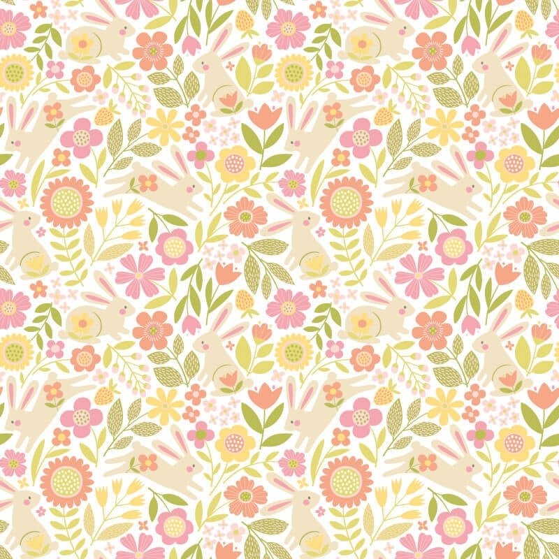 Bouncing Binnies Wallpaper - Dolly Mixtures - Hoopla Walls - HWA1314W - Premier Wallcovering