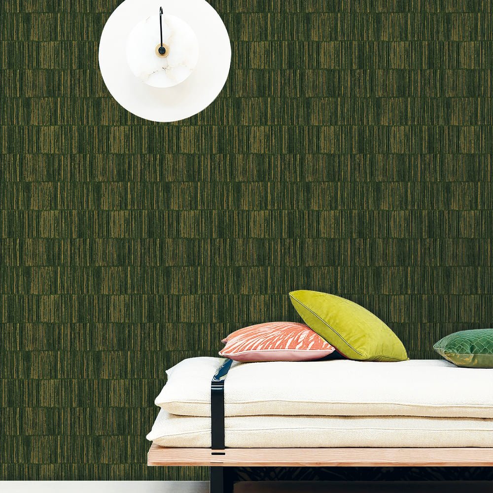 Boutique Bamboo Wallpaper - Green - Galerie - SP-JA3006 - Premier Wallcovering
