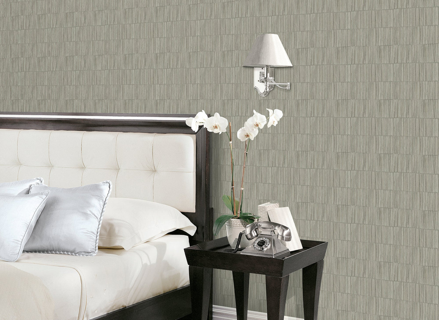 Boutique Bamboo Wallpaper - Silver Grey - Galerie - SP - JA3003 - Premier Wallcovering