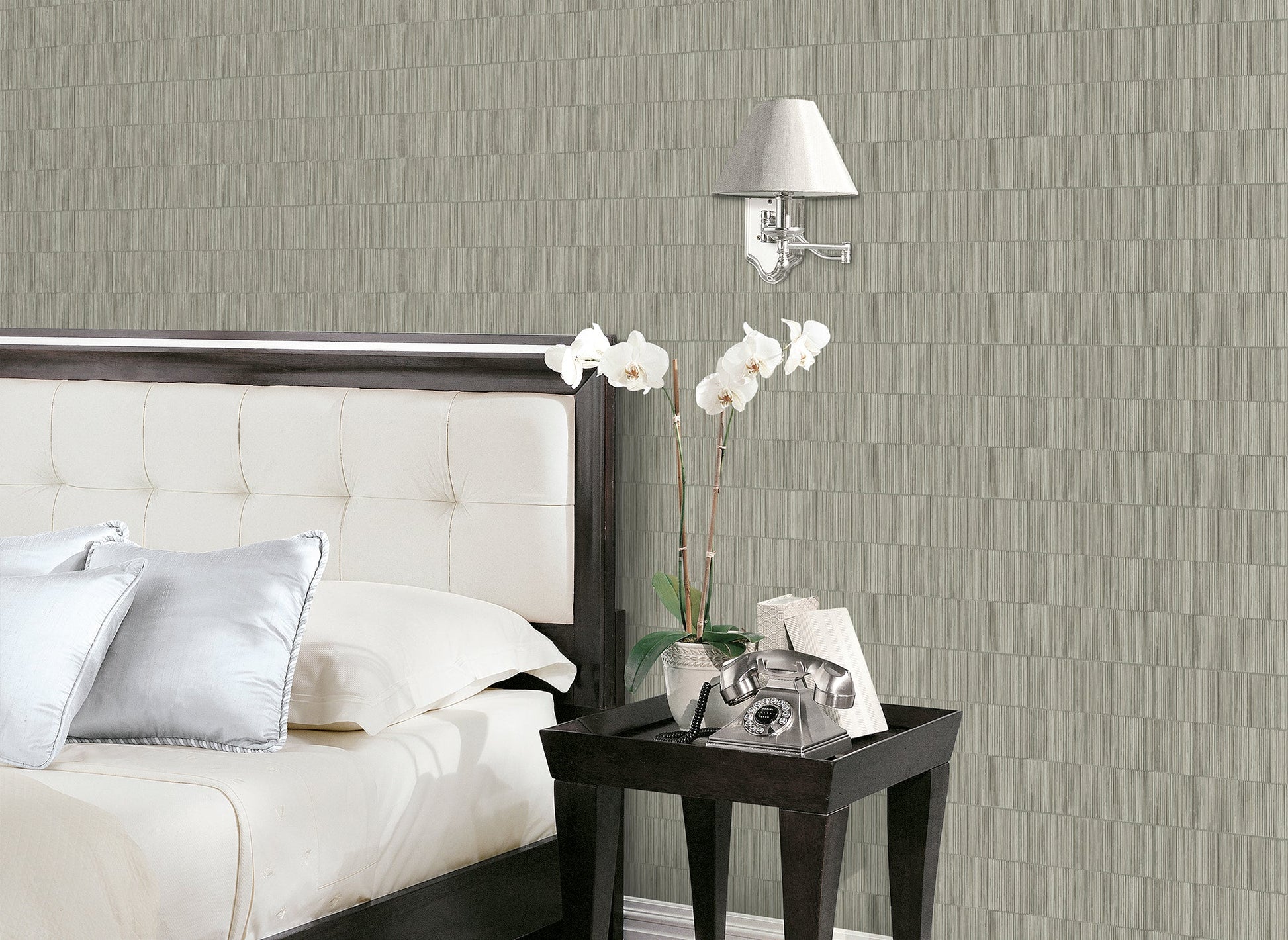 Boutique Bamboo Wallpaper - Silver Grey - Galerie - SP - JA3003 - Premier Wallcovering