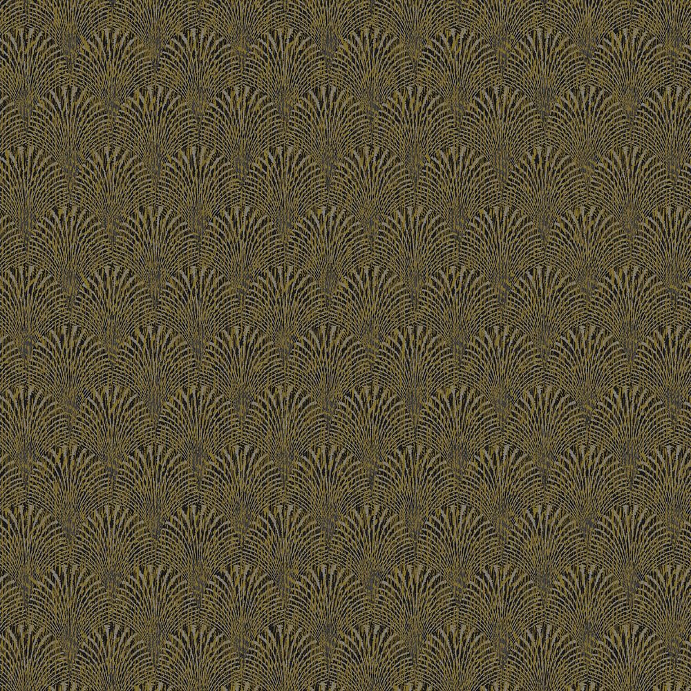 Boutique Fan Wallpaper - Gold - Galerie - F-AF7004 - Premier Wallcovering