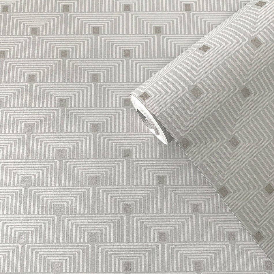 Boutique Geo Key Wallpaper - Sheen Cream - Galerie - F-PL3002 - Premier Wallcovering