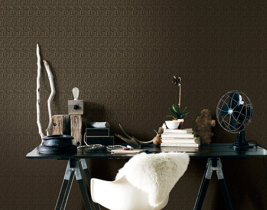 Boutique Geometric Wallpaper - Bronze Brown - Galerie - L - BD2007 - Premier Wallcovering