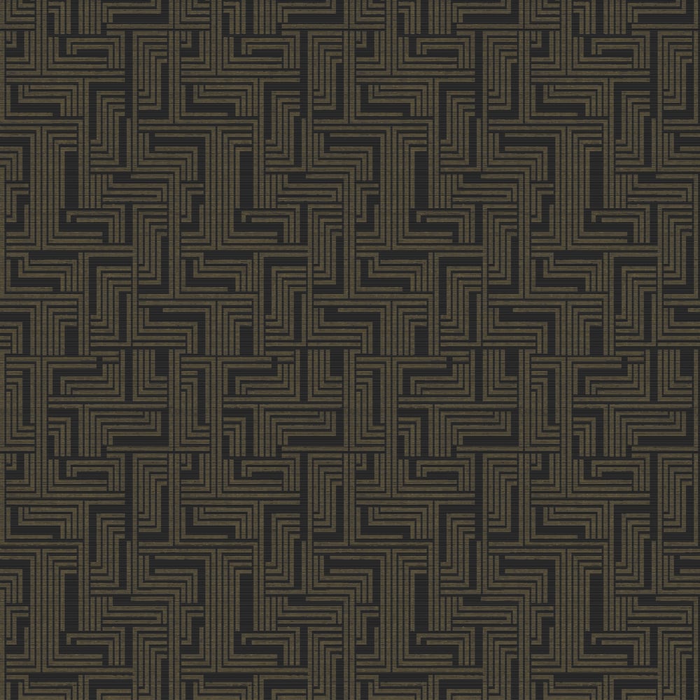 Boutique Geometric Wallpaper - Bronze Brown - Galerie - L-BD2007 - Premier Wallcovering