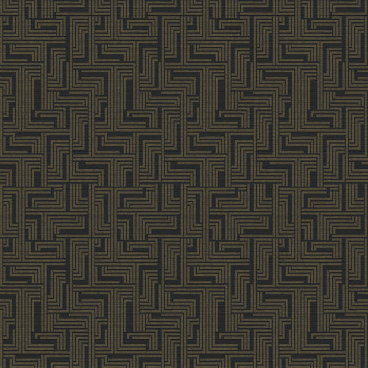 Boutique Geometric Wallpaper - Bronze Brown - Galerie - L-BD2007 - Premier Wallcovering