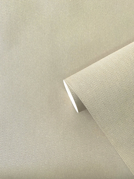 Boutique Herringbone Wallpaper - Beige - Galerie - F - WH3006 - Premier Wallcovering