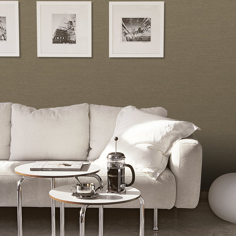 Boutique Horizontal Weave Wallpaper - Shimmer Bronze Brown - Galerie - F-PY6007 - Premier Wallcovering