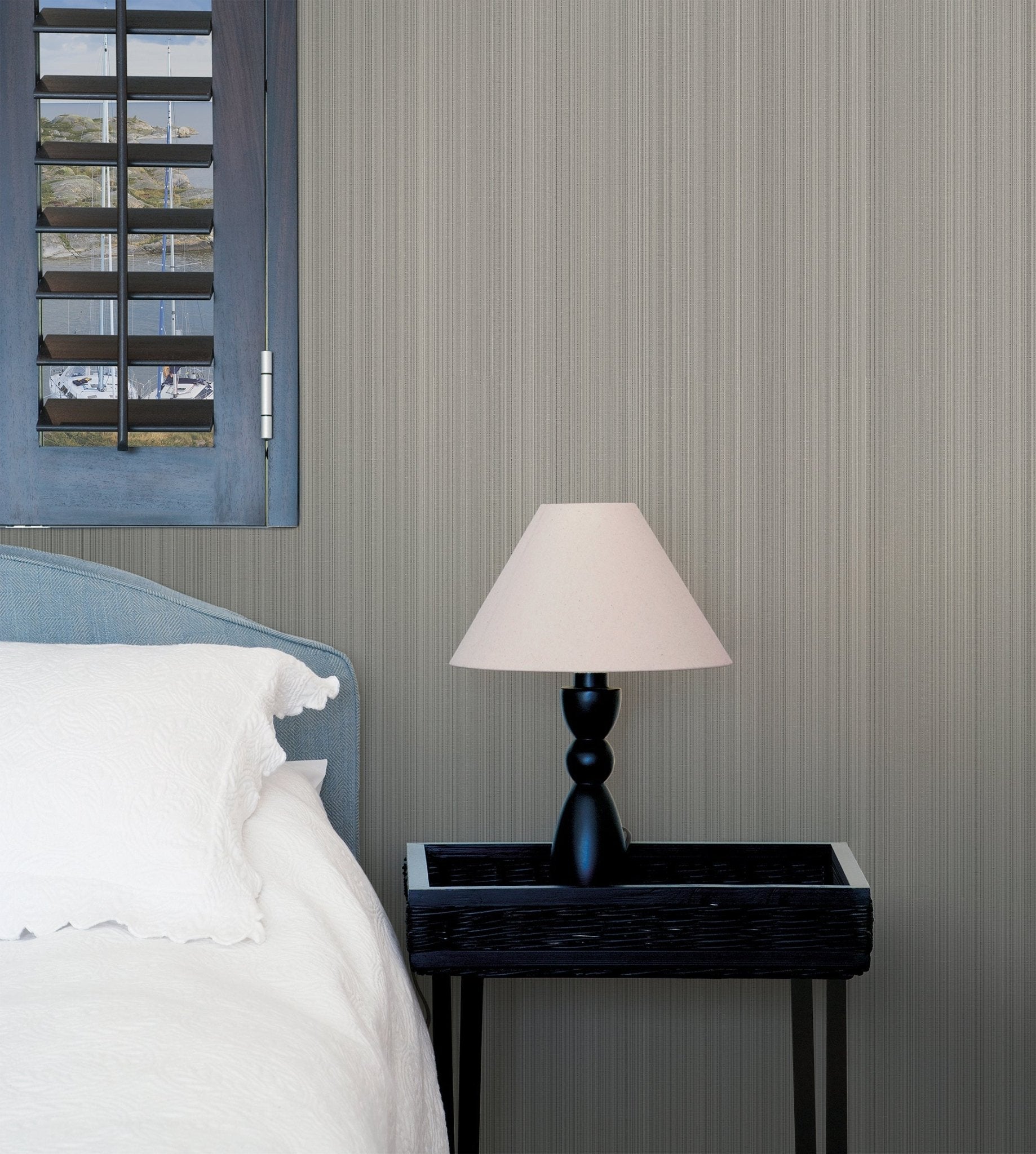 Boutique Textured Stripe Wallpaper - Bronze Brown - Galerie - SP - NA6006 - Premier Wallcovering