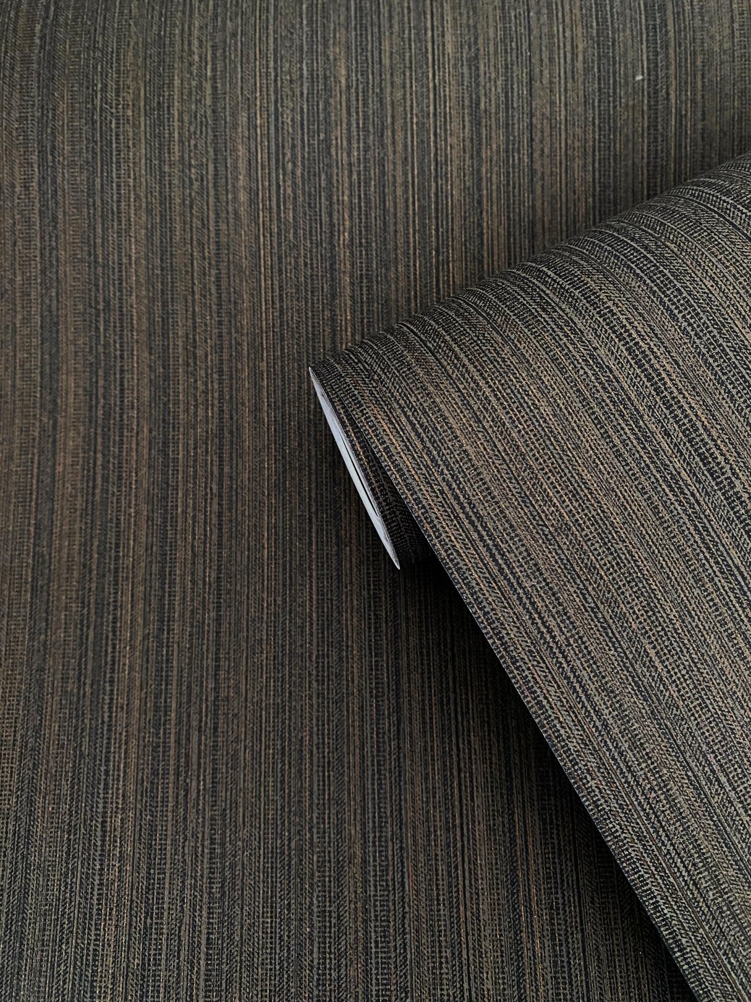 Boutique Vertical Stripe Wallpaper - Bronze Brown - Galerie - F - VT3006 - Premier Wallcovering