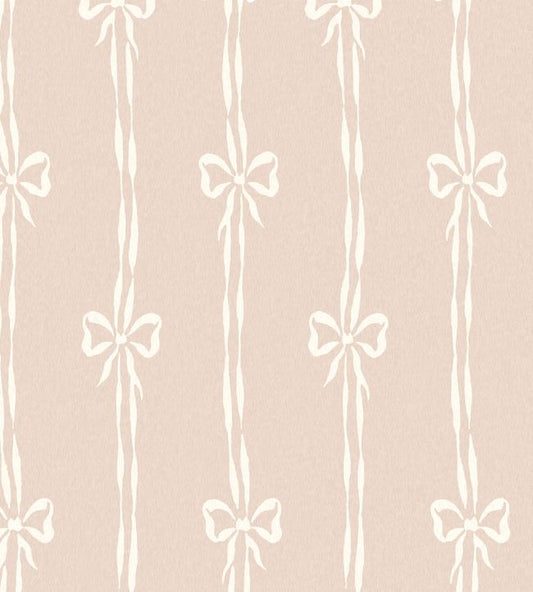 Bow Peep Fabric - Plaster Pink - Woodchip & Magnolia - WMF - 481 - 06LD - Premier Wallcovering