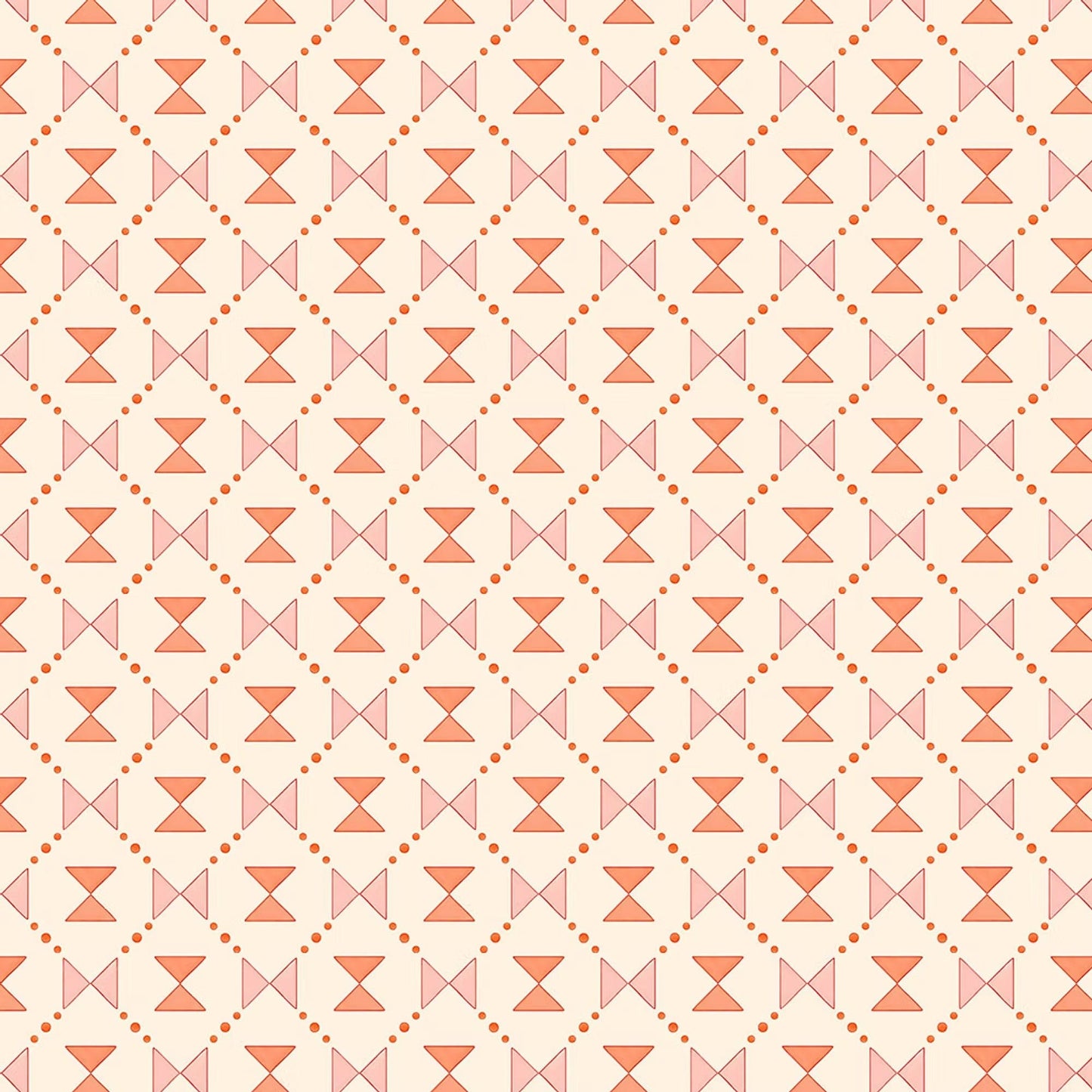 Bow Tie Quilt Wallpaper - Pink and Coral - Ottoline - W-BOTI-2 - Premier Wallcovering