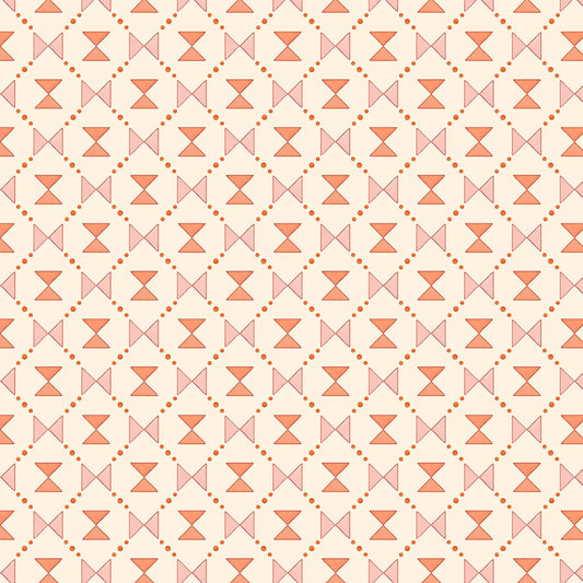 Bow Tie Quilt Wallpaper - Pink and Coral - Ottoline - W-BOTI-2 - Premier Wallcovering