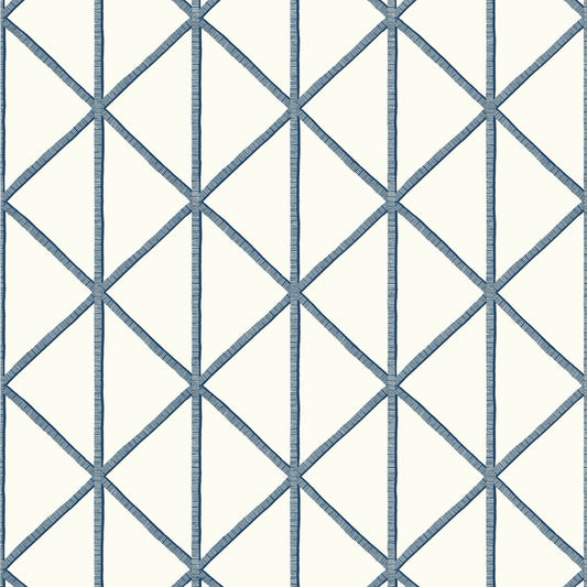 Box Kite Wallpaper - Navy - Thibaut - T10139 - Premier Wallcovering