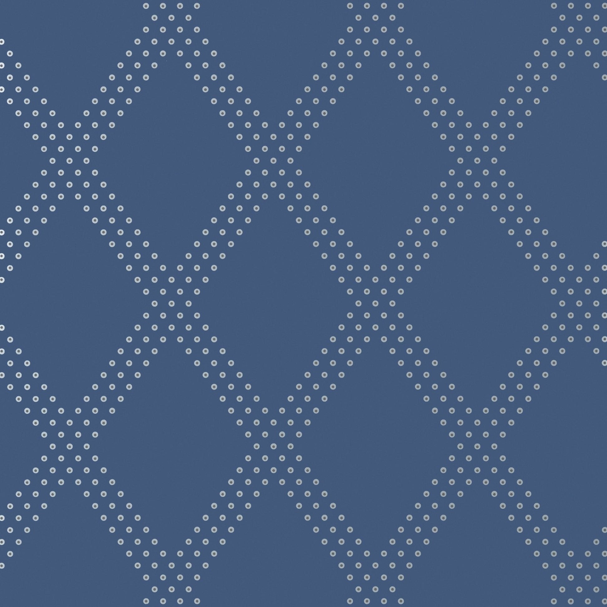 Brad Wallpaper - Silver on Navy - Thibaut - T11040 - Premier Wallcovering
