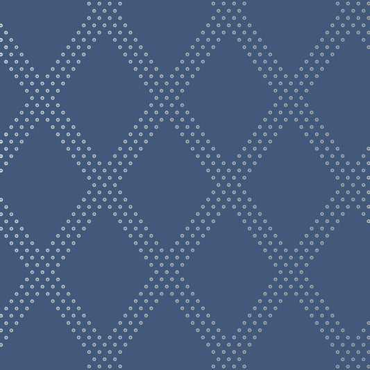 Brad Wallpaper - Silver on Navy - Thibaut - T11040 - Premier Wallcovering