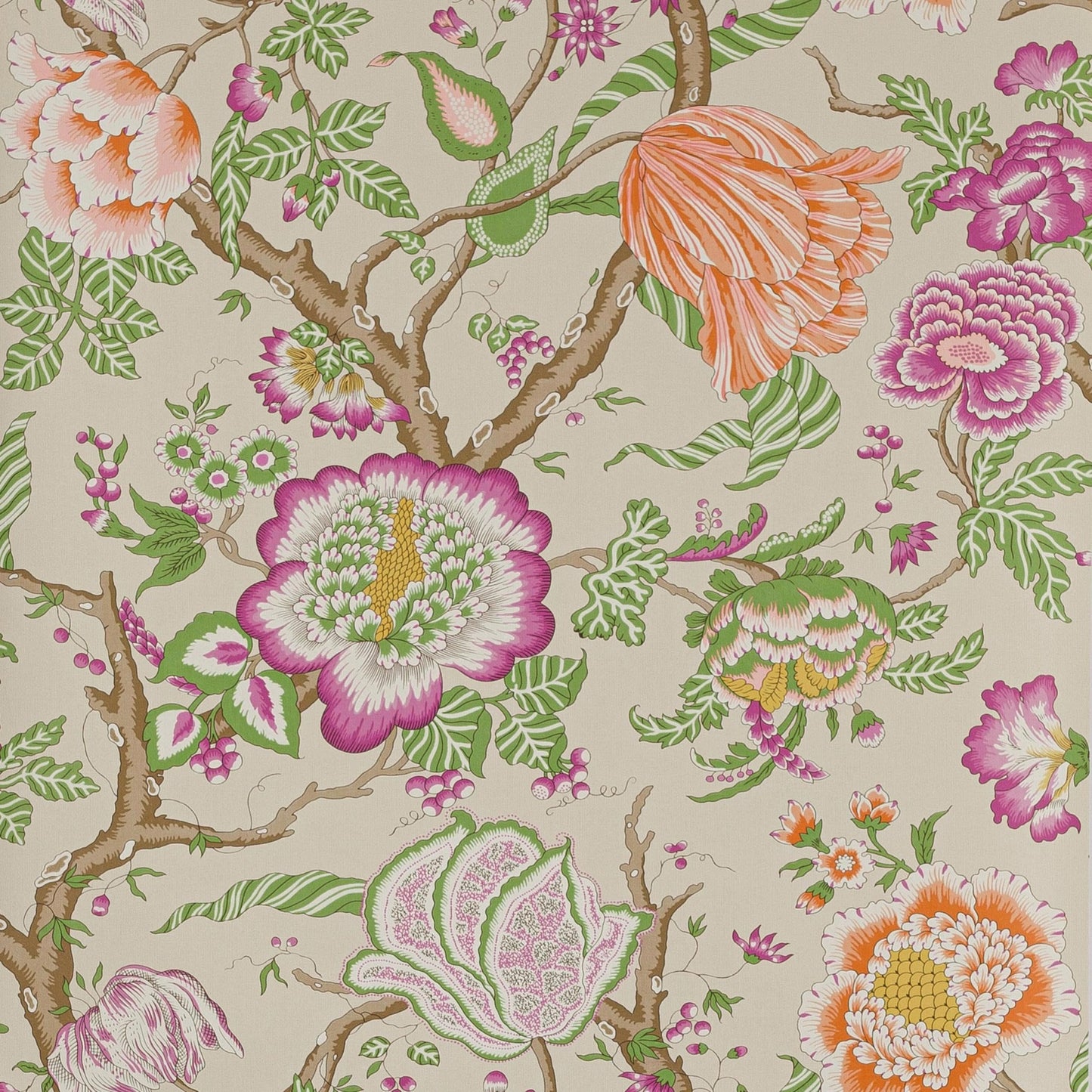 Brahmane Wallpaper - Pivoine - Manuel Canovas - 03117-03 - Premier Wallcovering