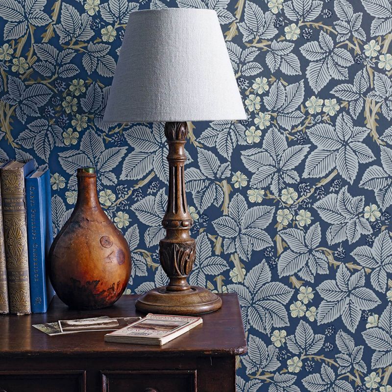 Bramble Wallpaper - Indigo - Morris & Co - 216811 - Premier Wallcovering