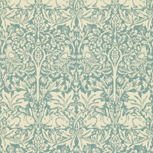 Brer Rabbit Wallpaper - Slate/Vellum - Morris & Co - 210413 - Premier Wallcovering