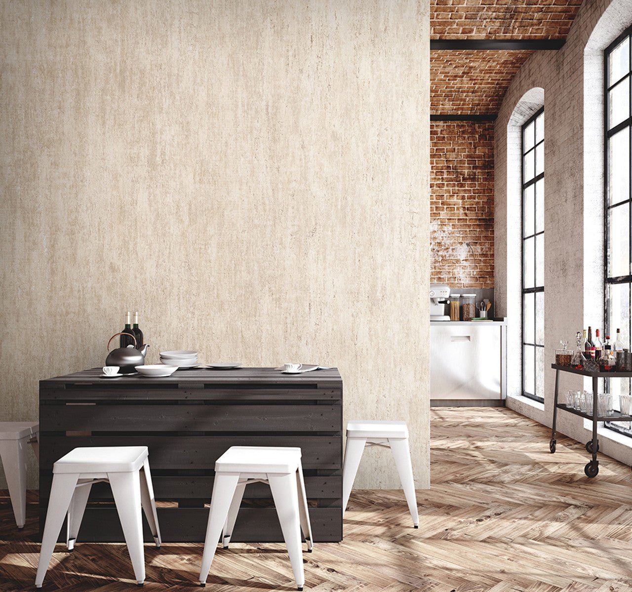Brera Urban Classics Wallpaper - Cream Gold - Hohenberger - 64850 - Premier Wallcovering