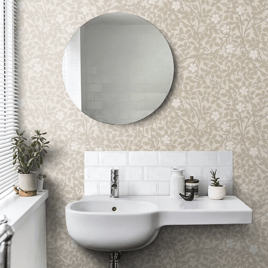 Briar Rose Wallpaper - Green Stone - Little Greene - 0263BRGSTON - Premier Wallcovering