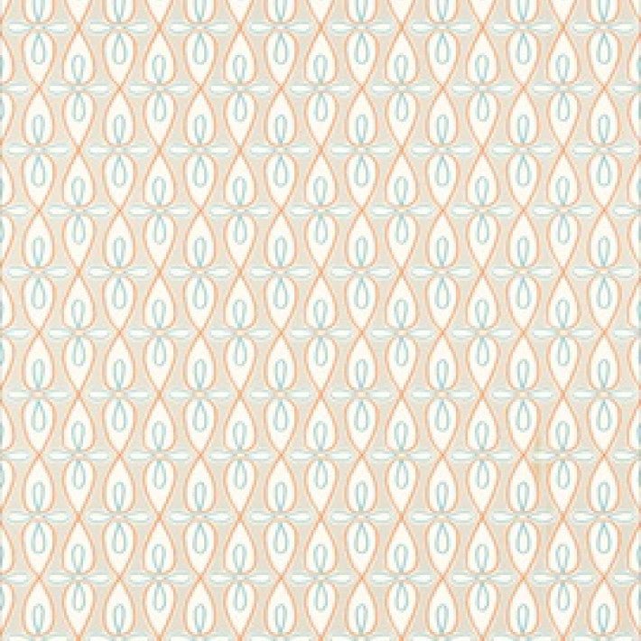 Bribie Wallpaper - Coral & Turquoise - Thibaut - T16059 - Premier Wallcovering