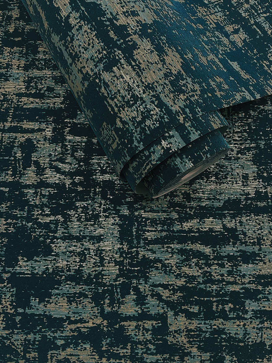 Brindle Flock Wallpaper - Teal - Holden Décor - 99405 - Premier Wallcovering