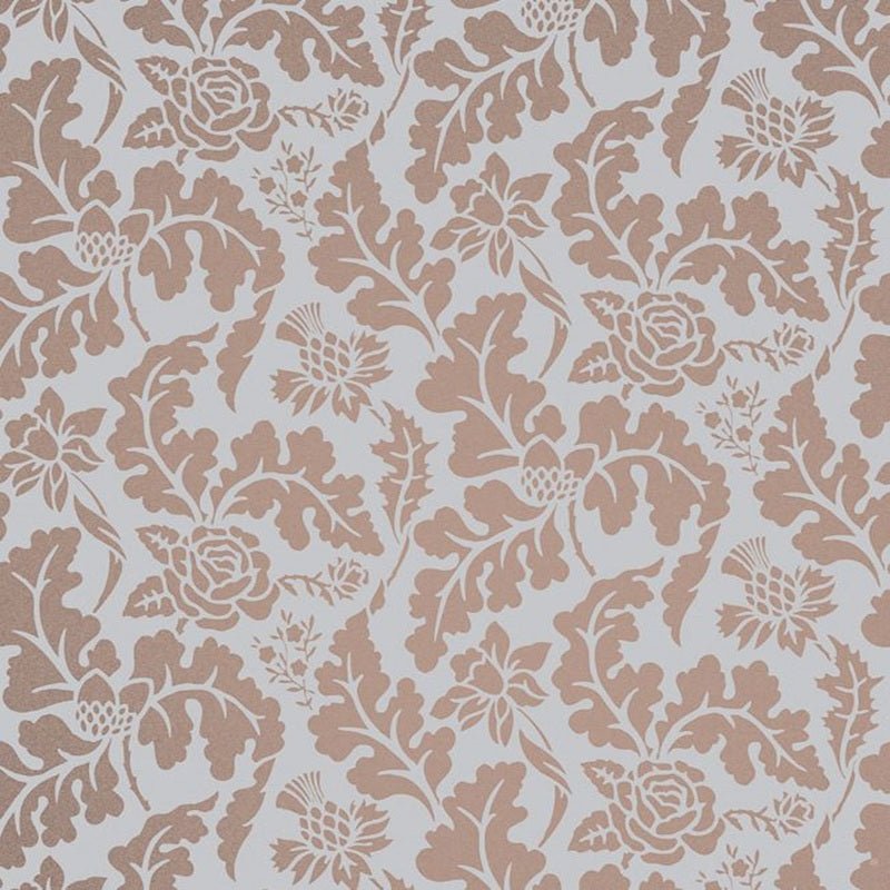 British Isles Damask Wallpaper - Stone - Osborne & Little - W7219-01 - Premier Wallcovering
