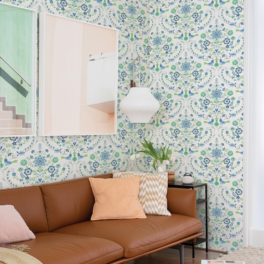 Britt Wallpaper - Blue/Green - A Street Prints - FD26511 - Premier Wallcovering