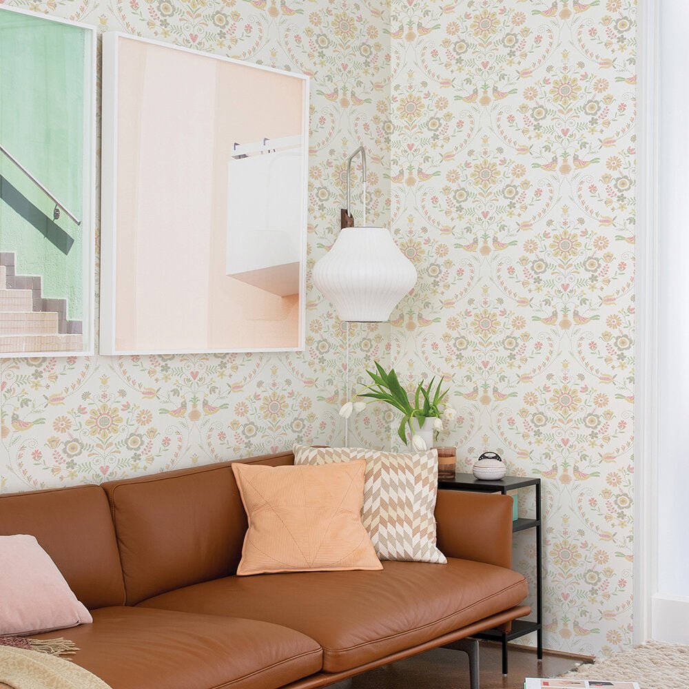 Britt Wallpaper - Peach - A Street Prints - FD26514 - Premier Wallcovering