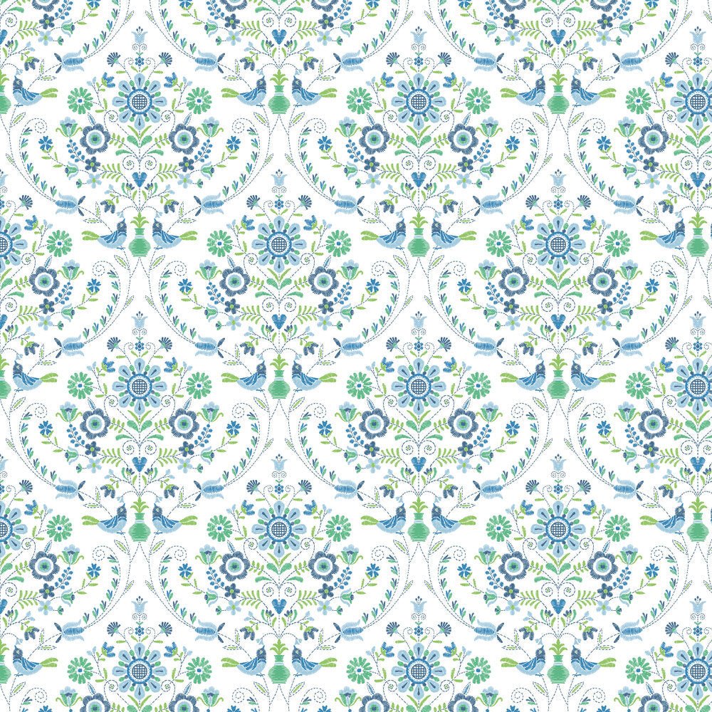 Britt Wallpaper - Blue/Green - A Street Prints - FD26511 - Premier Wallcovering