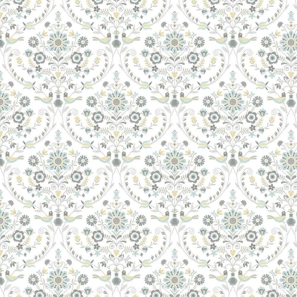 Britt Wallpaper - Ochre/Turquiose - A Street Prints - FD26510 - Premier Wallcovering