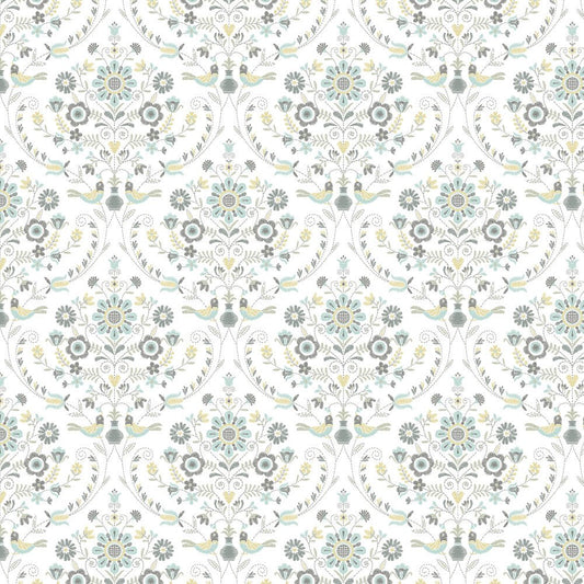 Britt Wallpaper - Ochre/Turquiose - A Street Prints - FD26510 - Premier Wallcovering