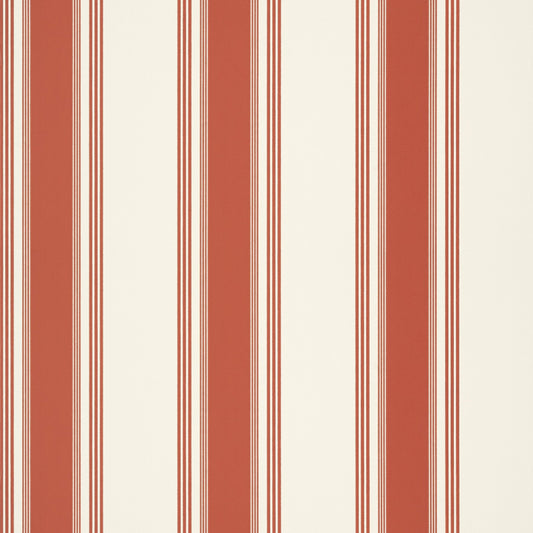 Brittany Stripe Wallpaper - Red - Thibaut - T85048 - Premier Wallcovering