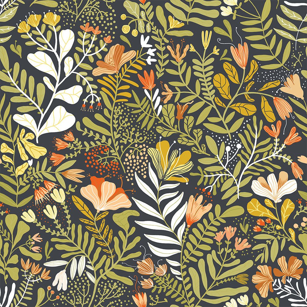 Brittsommar Wallpaper - Yellow / Green - Midbec - 55014 - Premier Wallcovering