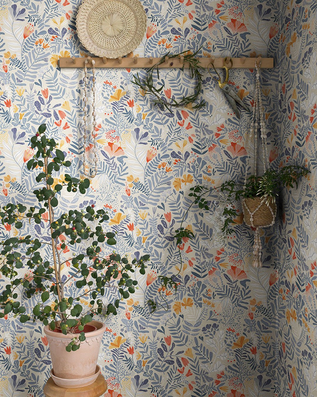 Brittsommar Wallpaper - Light Blue - Midbec - 55013 - Premier Wallcovering