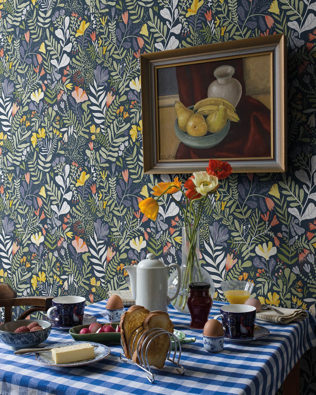 Brittsommar Wallpaper - Dark Green - Midbec - 55010 - Premier Wallcovering