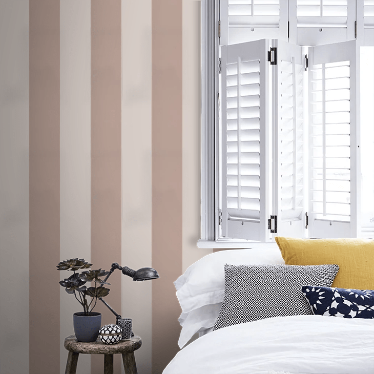 Broad Stripe Wallpaper - Masquerade - Little Greene - 0231BSMASQU - Premier Wallcovering