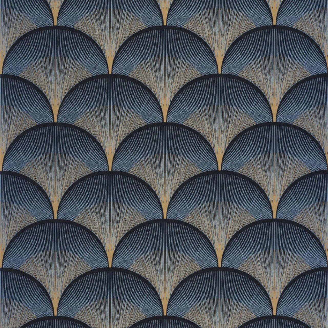 Broadway Twenties Wallpaper - Bleu Orage - Casadeco - 88666404 - Premier Wallcovering