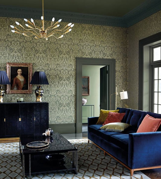 Brocatello Wallpaper - Olivine - ZPAL312680 - Zoffany - Premier Wallcovering