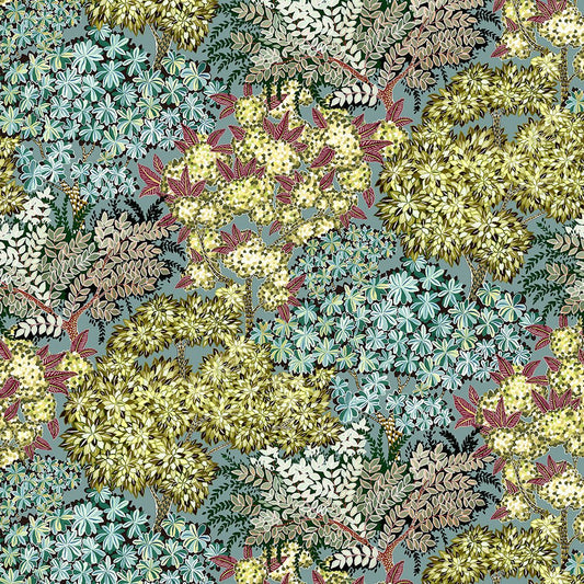 Broccoli Canopy Wallpaper - Celadon, Olive Green and Deep Red - Josephine Munsey - JMW-100401 - Premier Wallcovering