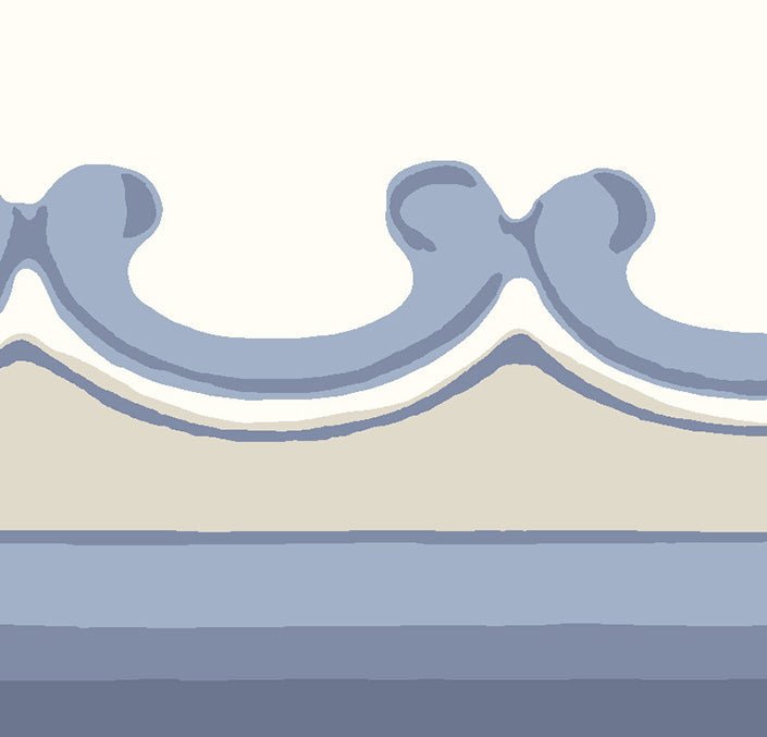 Broderie Border Wallpaper - Hyacinth Blue & Stone - 99/14058 - Cole & Son - Premier Wallcovering
